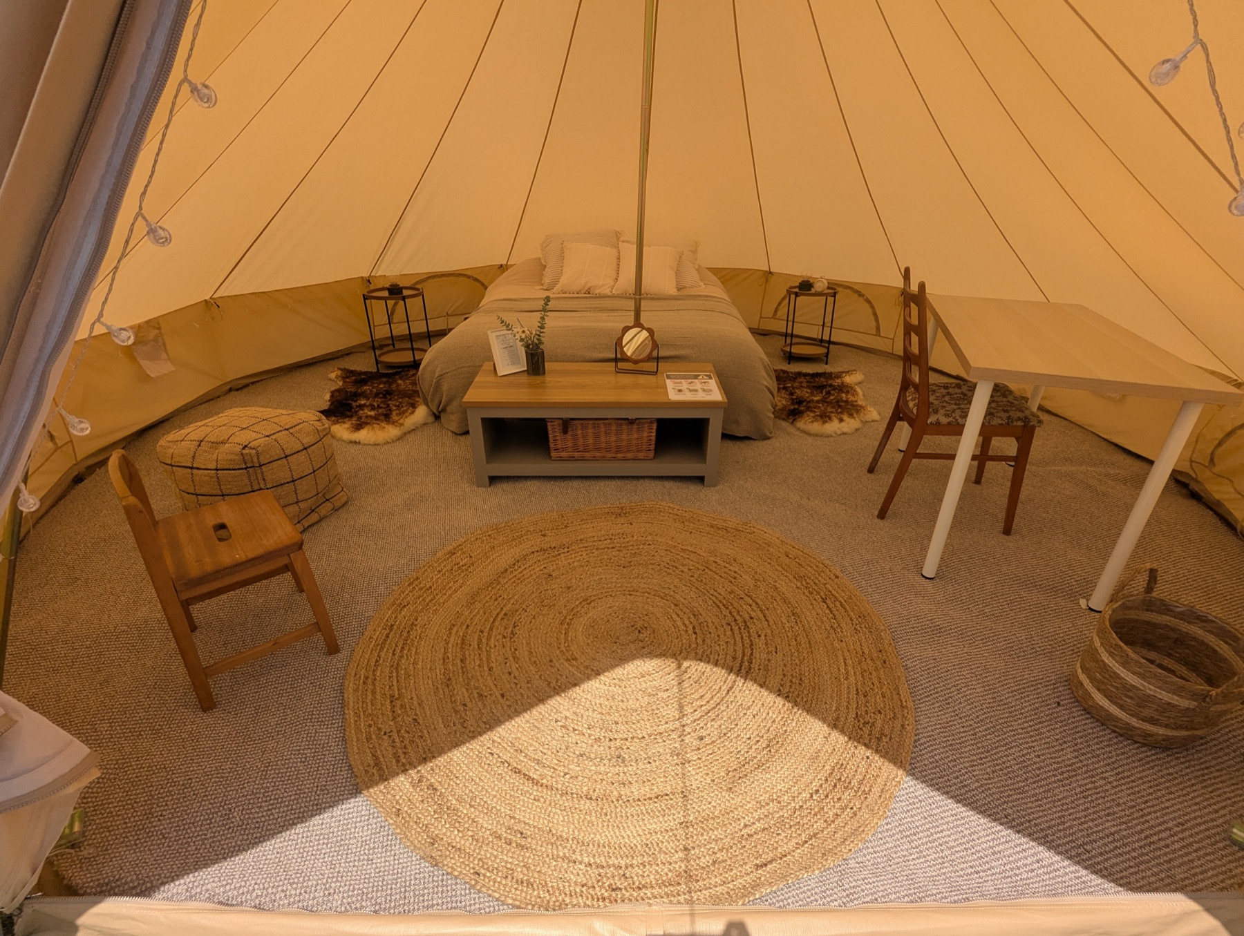 Camp Chic festival glamping bell tent entrance