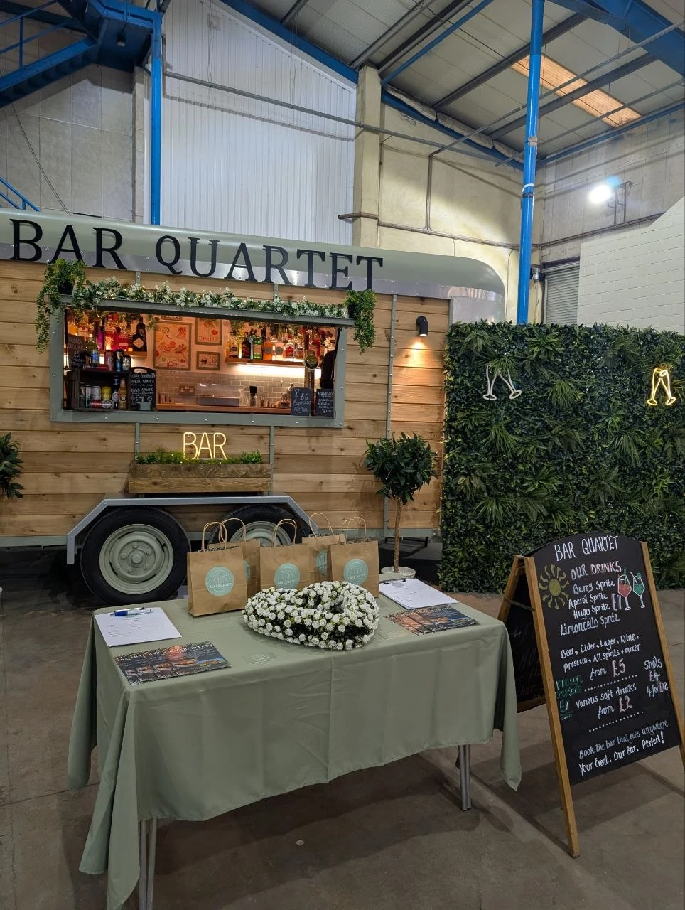 Bar Quartet mobile bar at the Big South West Wedding Fair