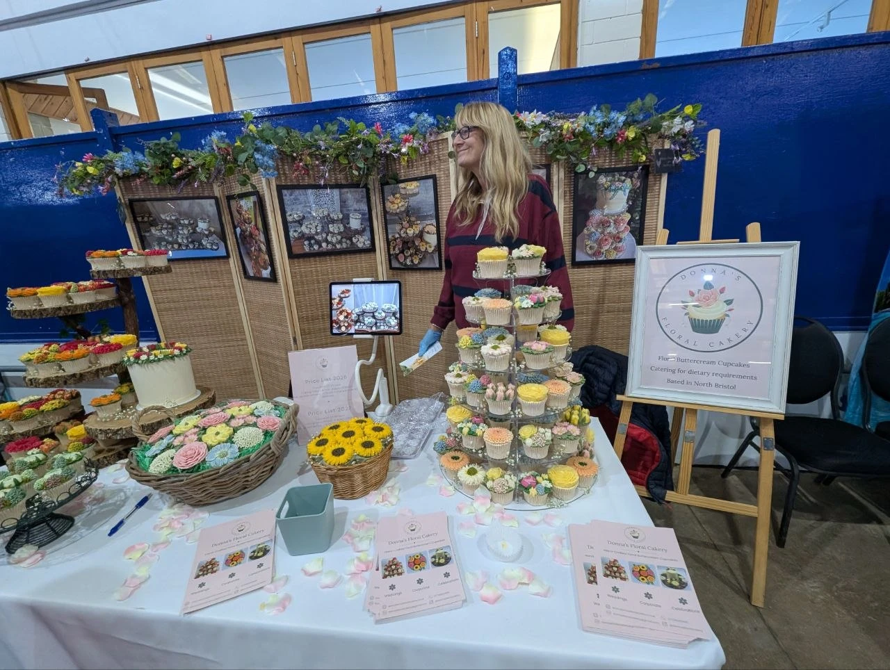 Donna’s Floral Cakery display at the Big South West Wedding Fair