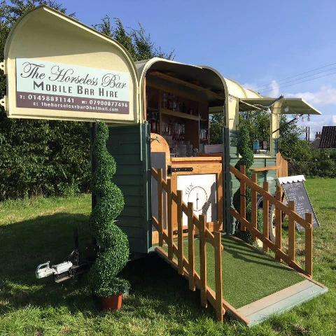 The Horseless Bar vintage-style mobile bar