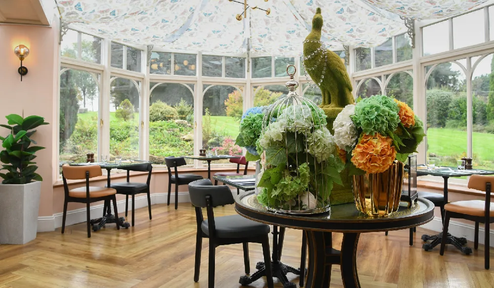 Dining space overlooking the garden